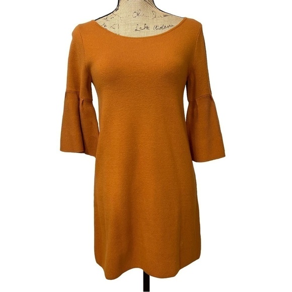 Anthropologie Moth Tunic Sweater Size XS Rust/ Burnt Orange Boho - Picture 4 of 10